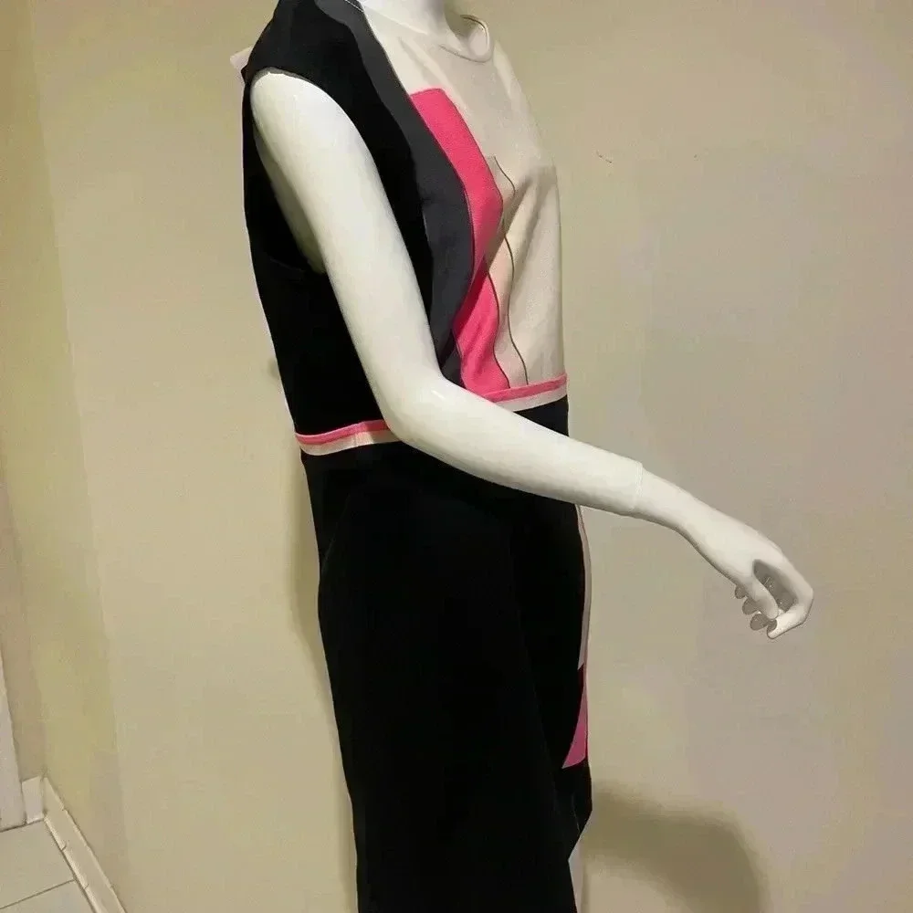 ST.John Cavier multi gorgeous dress,new with a tag black, pink & cream stripes - Picture 4 of 16